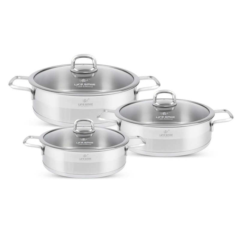 سرویس تابه 6 پارچه لایف اسمایل مدل LIFEP12SHR-6-3