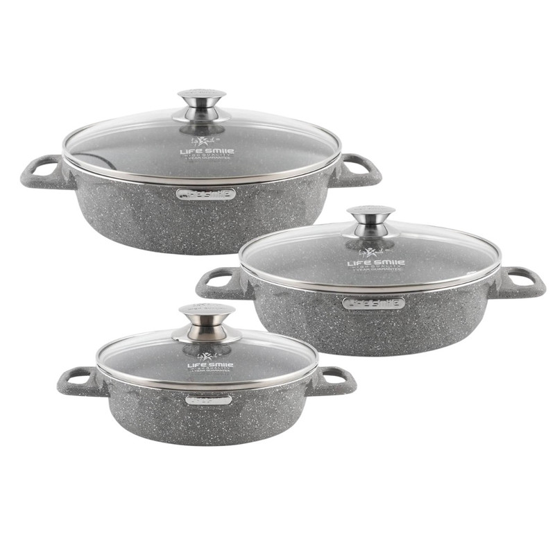 سرویس تابه 6 پارچه لایف اسمایل مدل LIFEP7STSHR-6-3