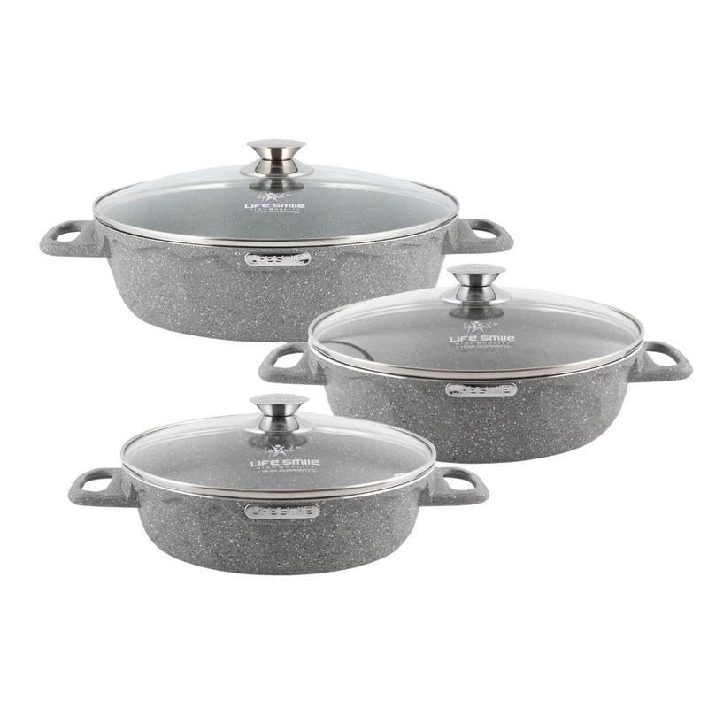 سرویس تابه 6 پارچه لایف اسمایل مدل LIFEP7STSHR-6-4