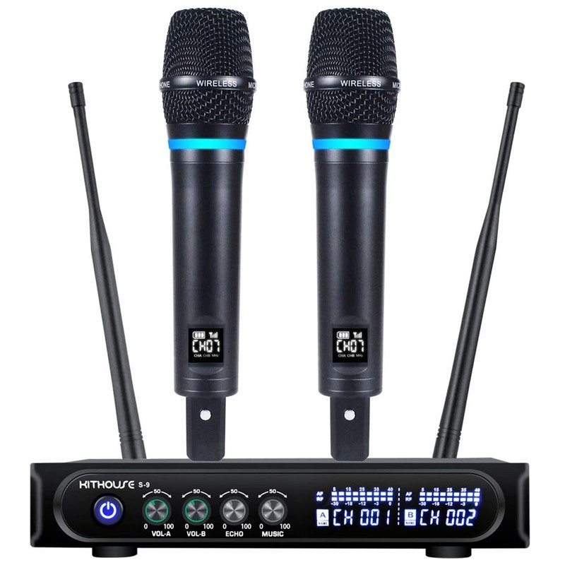 ست میکروفن بی سیم کیت هاوس مدل S_9 با درگاه اتصال wireless