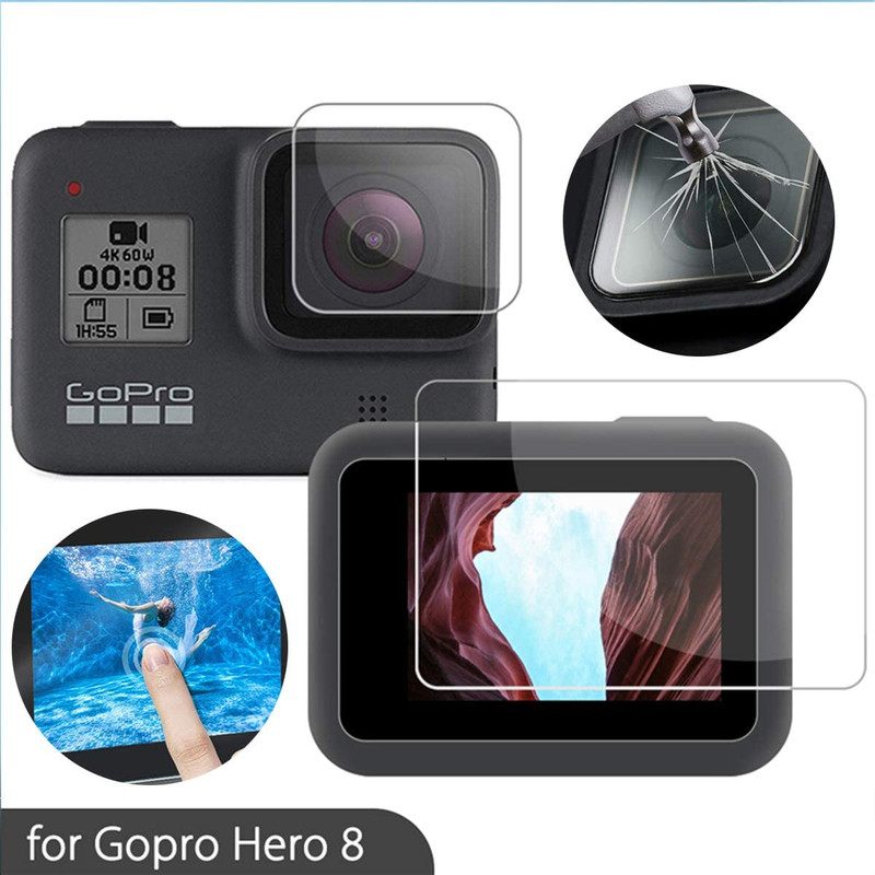 محافظ صفحه نمایش و لنز مدل GP8 مناسب برای دوربین های ورزشی گوپرو Hero 8 