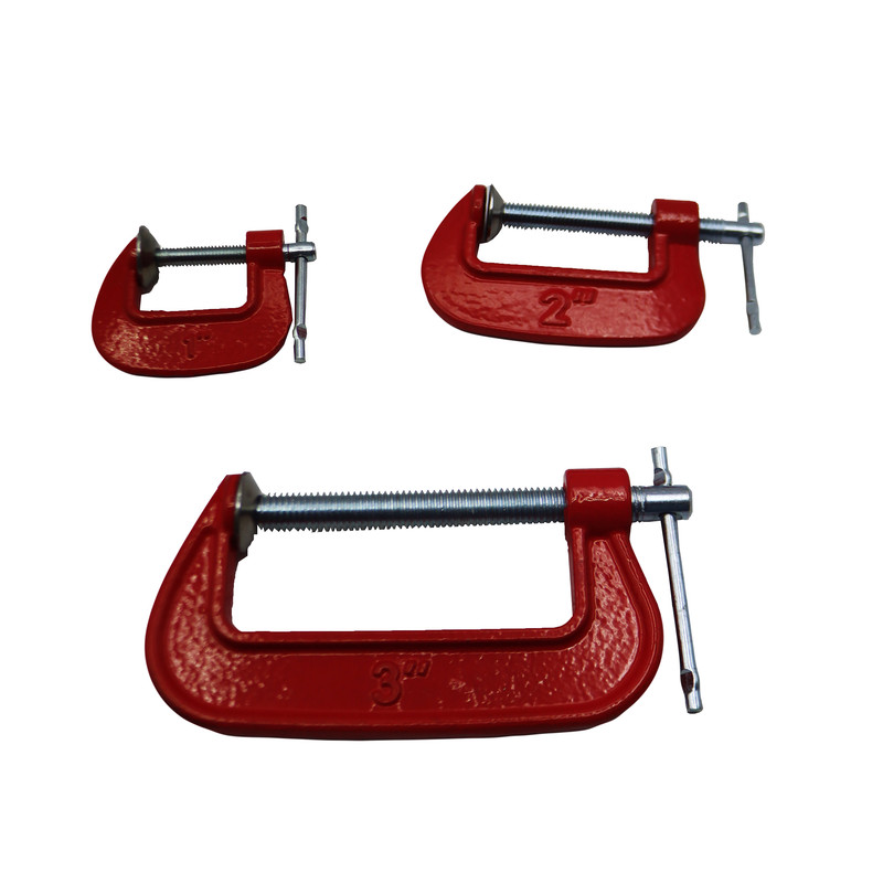 گیره سی کلمپ مدل YP-1/2/3INCH مجموعه 3 عددی 