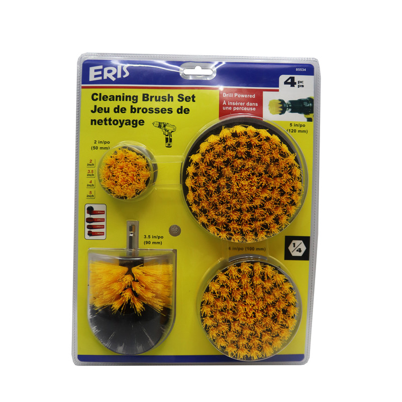 فرچه مبل شوی سر دریلی اریس مدل YP-85534/2-3.5-4/5INCH مجموعه 4 عددی 