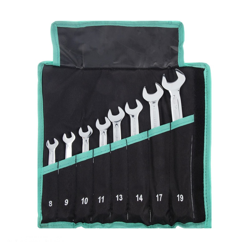 آچار یکسر تخت و یکسر رینگی سیلور مدل مجموعه 8عددی مدل SIL - 08 سایز 8، 9، 10، 11، 13، 14، 17، 19 میلی متر