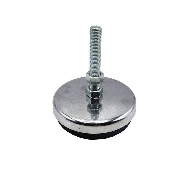 پایه ضربه گیر مدل کف لاستیکی کد YP-NIKEL CHROME-134MM/14MM