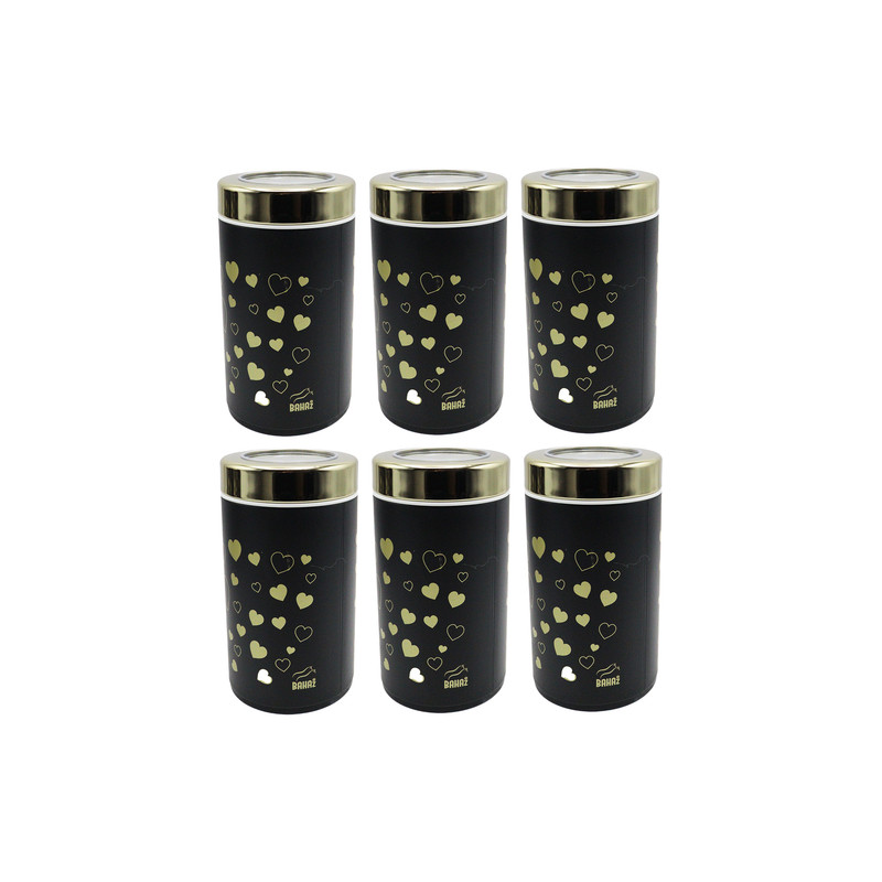 بانکه بهازکالا مدل درگلس طرح قلب کد YP-glass مجموعه 6 عددی 
