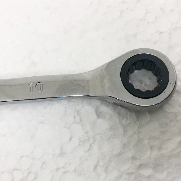 آچار یکسرتخت و یکسر رینگی جغجغه ای کد CR-V0010 سایز 10 میلیمتر 