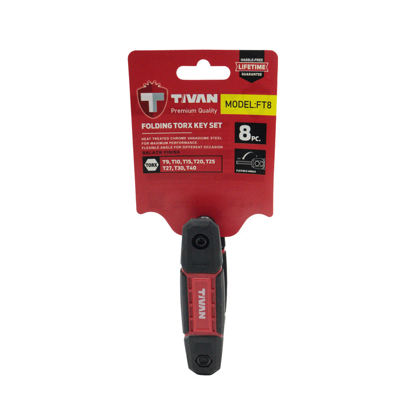 آچار آلن ستاره ای تیوان مدل YP-FT8-8PC مجموعه 8 عددی  