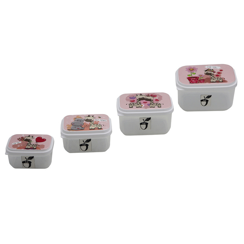 ظرف نگهدارنده مدل بلوط طرح زرافه کد YP-MOSTATIL-04 مجموعه 4 عددی