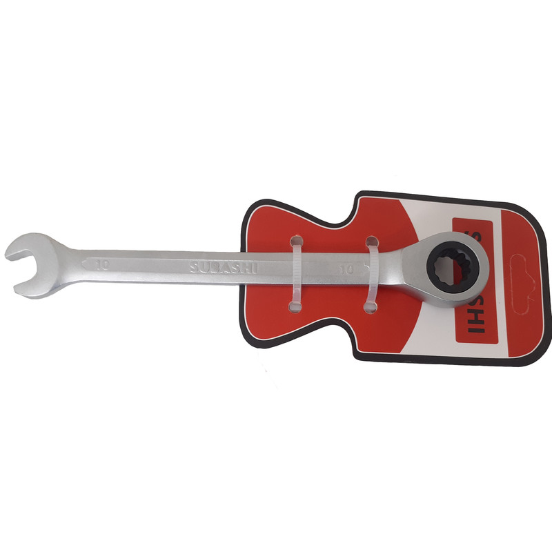 آچار یک سر تخت ویک سر رینگی جغجغه ای سوباشی مدل ZWE سایز 10میلی متر 