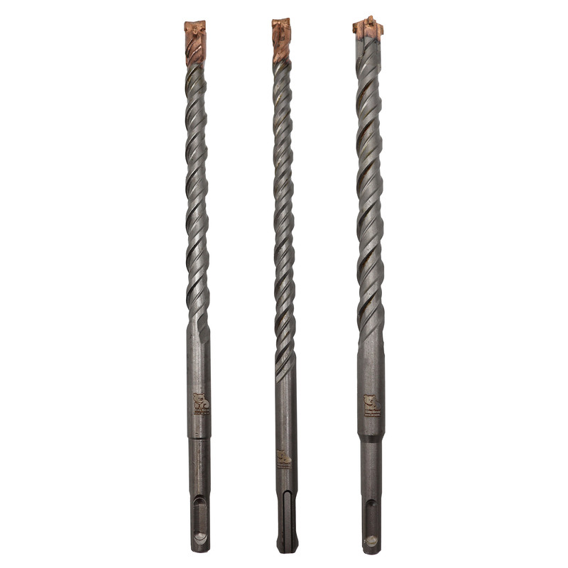 مته 4 شیار مدل بیگ بر کد YP-ALA-12-14-16-260MM سایز 12/16 میلیمتر مجموعه 3 عددی