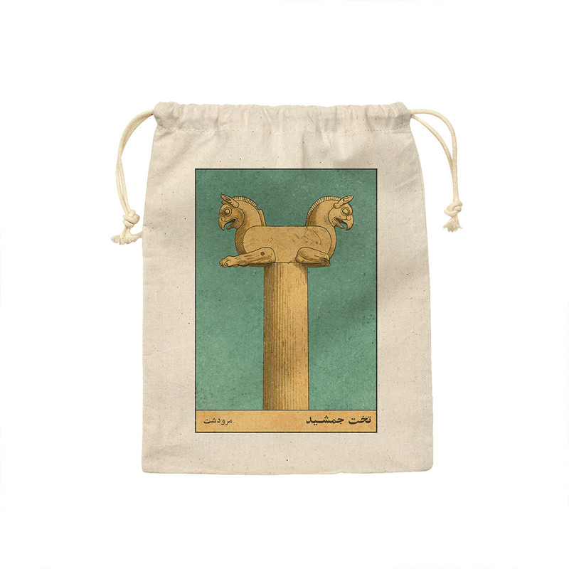 کیسه نان و سبزی ترمه طراحان ایده مدل کارت تخت جمشید مرودشت کد map1518 - M سایز 23x33 سانتی متر
