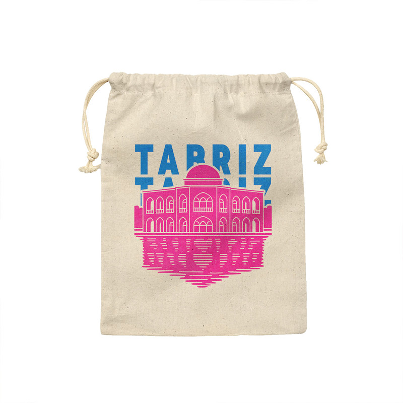 کیسه نان و سبزی ترمه طراحان ایده مدل نماد ائل گلی تبریز کد map0007 - S سایز 19x19 سانتی متر