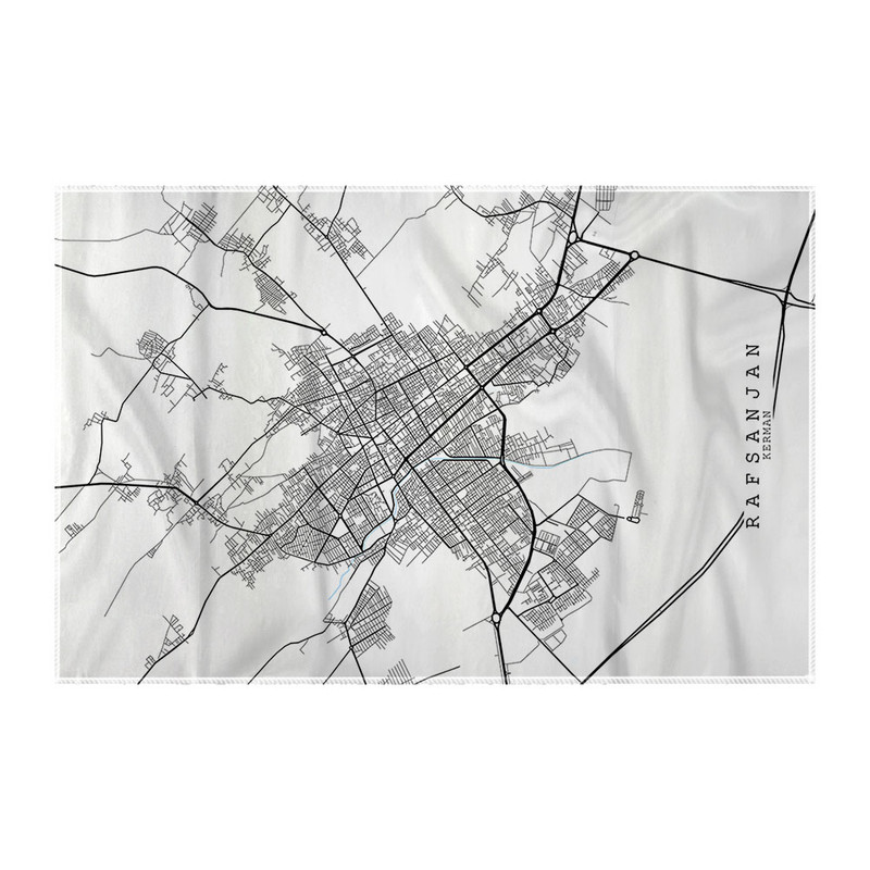 کاغذ کادو ترمه طراحان ایده مدل نقشه شهر رفسنجان کد map0519 سایز 57x37 سانتی متر