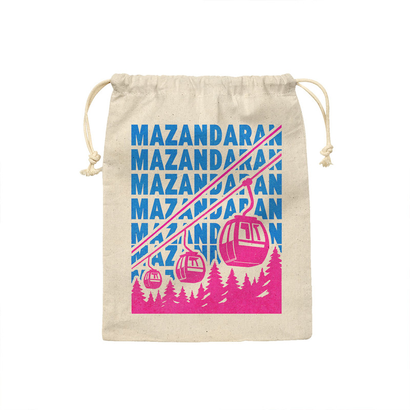 کیسه نان و سبزی ترمه طراحان ایده مدل نماد تله کابین نمک آبرود کد map0097 - M سایز 23x33 سانتی متر