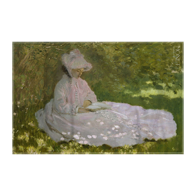 کاغذ کادو ترمه طراحان ایده مدل فصل بهار از مونه کد art0216 سایز 57x37 سانتی متر