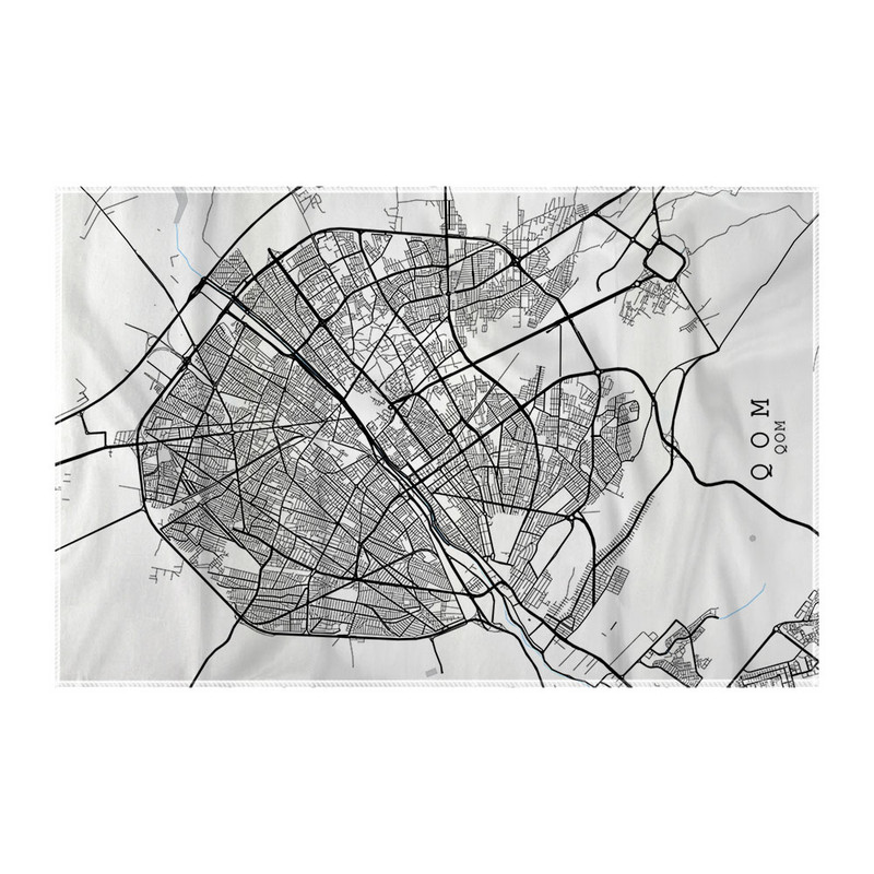 کاغذ کادو ترمه طراحان ایده مدل نقشه شهر قم کد map0511 سایز 57x37 سانتی متر