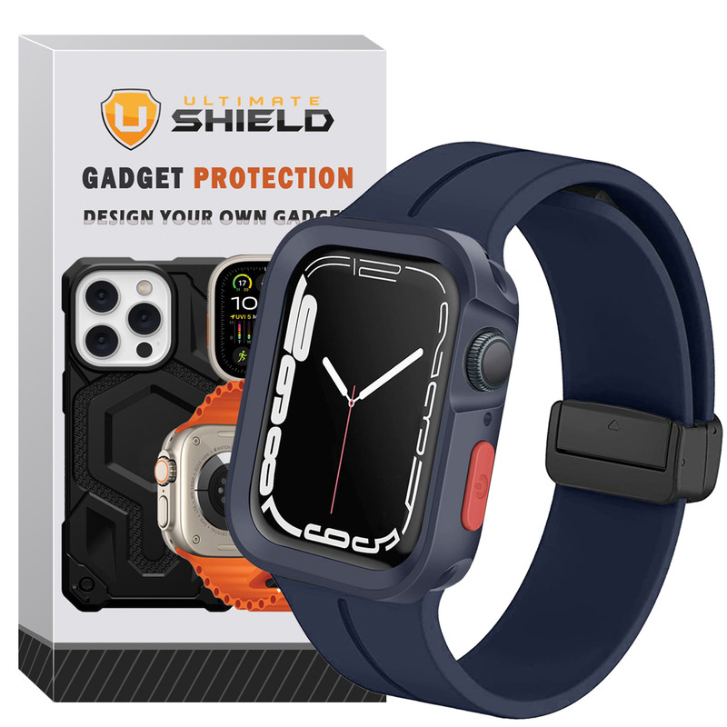 بند آلتیمیت شیلد مدل SIC Mag Defender مناسب برای اپل واچ سری SE2021/7/8/9 سایز 41mm به همراه کاور