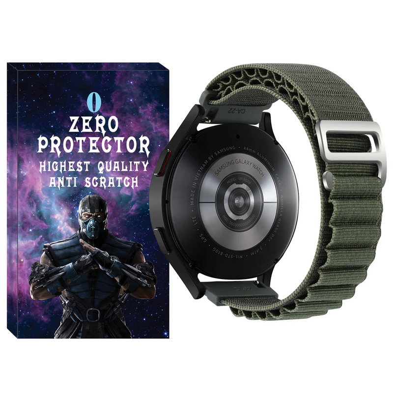 بند زیرو مدل Alpine-ZR مناسب برای ساعت هوشمند سامسونگ Galaxy Watch 4 40mm / Watch 4 44mm / Watch 4 Classic 42mm / Watch 4 Classic 46mm