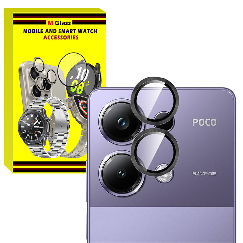 محافظ لنز دوربین رینگی ام‌گلس مدل Ring Protector مناسب برای گوشی موبایل شیائومی Poco M6 Pro 4G