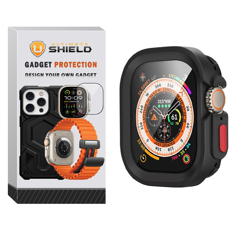 کاور آلتیمیت شیلد مدل Armor Shield UL مناسب برای ساعت هوشمند هاینو تکو T92 Ultra max / T93 Ultra max / T94 Ultra max / T89 Ultra max / T99 Ultra max 49mm به همراه محافظ صفحه نمایش