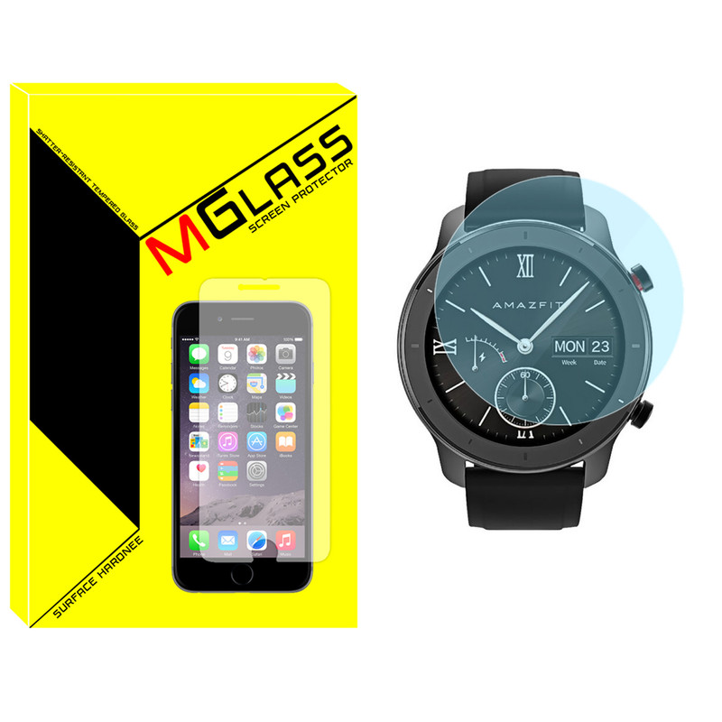 محافظ صفحه نمایش شیشه‌ای ام گلس مدل SH-MG مناسب برای ساعت هوشمند امازفیت GTR 47mm