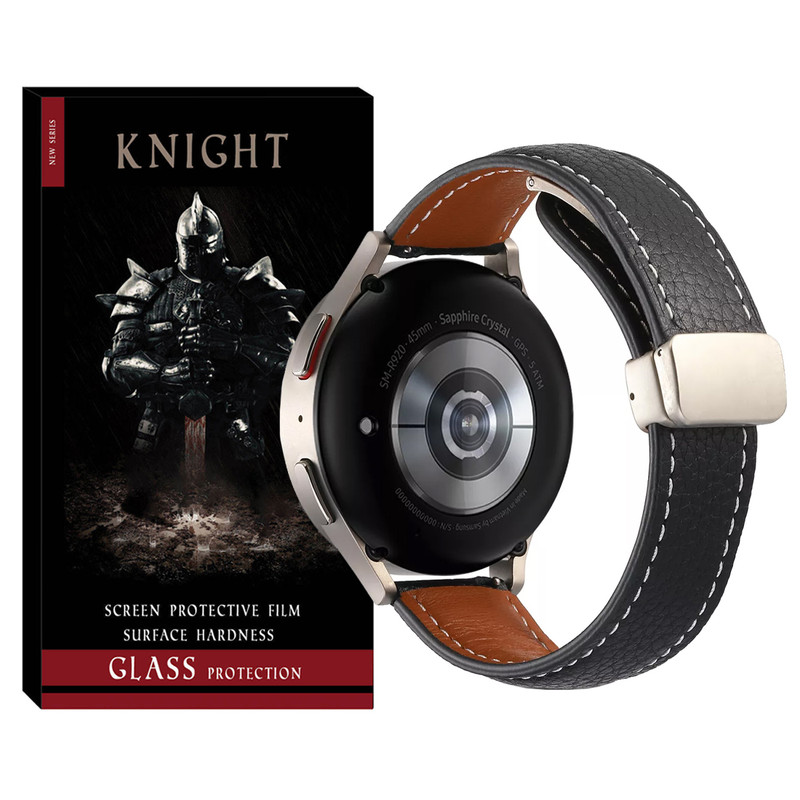 بند نایت مدل Magnet Leather مناسب برای ساعت هوشمند سامسونگ Watch 3 Size 41mm / Galaxy Watch 4 40mm / Watch 4 42mm / Watch 4 44mm / Watch 4 46mm