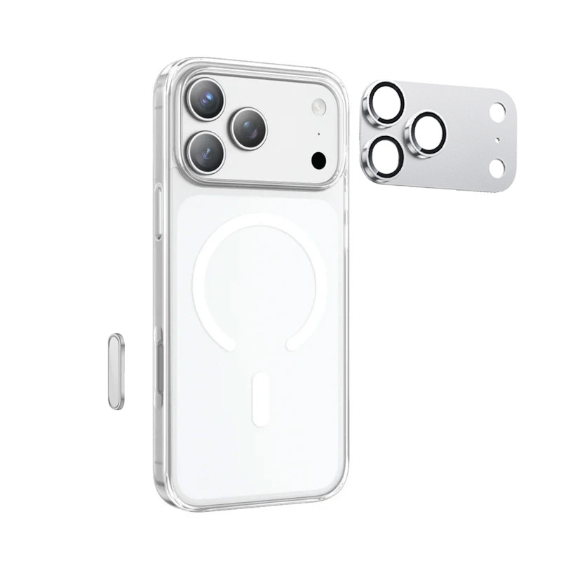 کاور آکوآرا مدل Magsafe CCB All-Round SL مناسب برای گوشی موبایل اپل iPhone 17 Pro Max به همراه محافظ لنز و محافظ دکمه