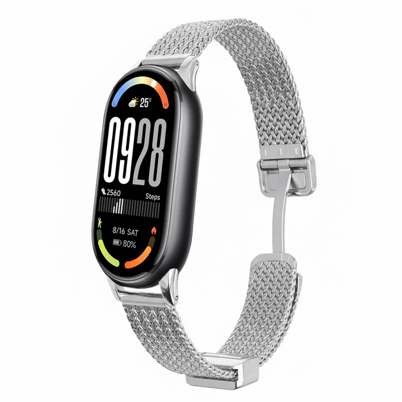 بند آکوآرا مدل Braided Metal Magnet مناسب برای ساعت هوشمند شیائومی Mi Band 8 12mm