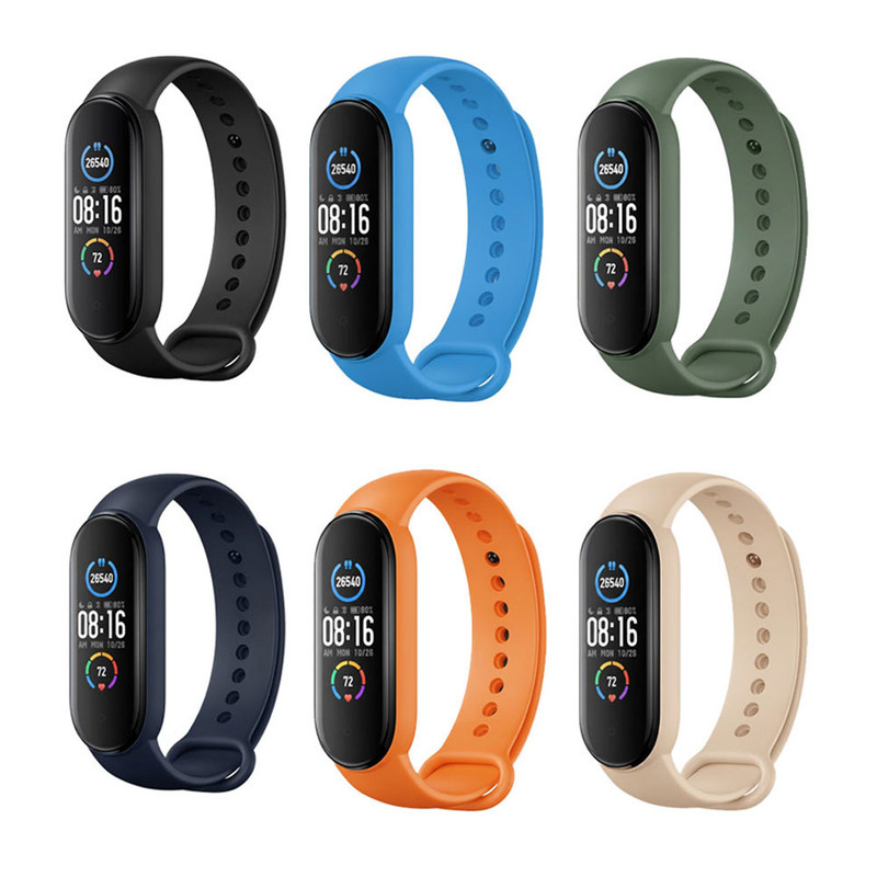 بند آکوآرا مدل SilicAK مناسب برای ساعت هوشمند شیائومی Mi Band 3 12mm مجموعه 6 عددی