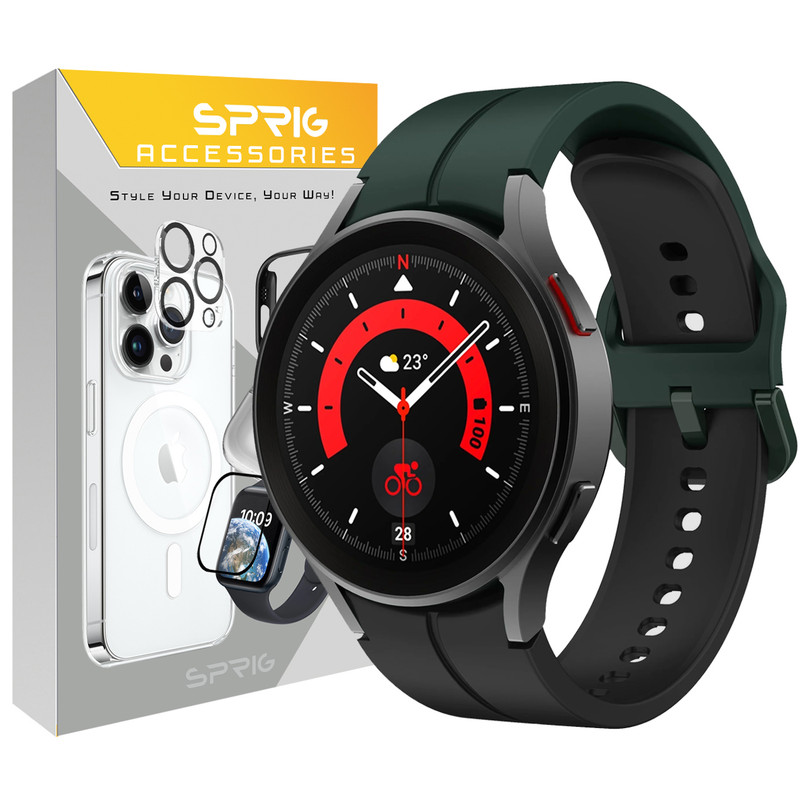 بند اسپریگ مدل Silic ORG Mix مناسب برای ساعت هوشمند سامسونگ Galaxy Watch 4/5/6/7/FE سایز 40/43/44/46/47 میلی متری