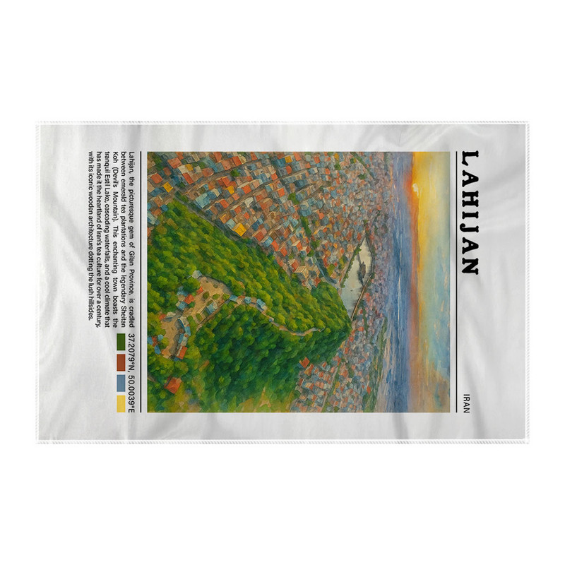 کاغذ کادو ترمه طراحان ایده مدل شیطان کوه لاهیجان کد map0837 سایز 57x37 سانتی متر