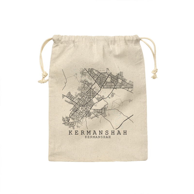 کیسه نان و سبزی ترمه طراحان ایده مدل نقشه شهر کرمانشاه کد map0521 - M سایز 23x33 سانتی متر