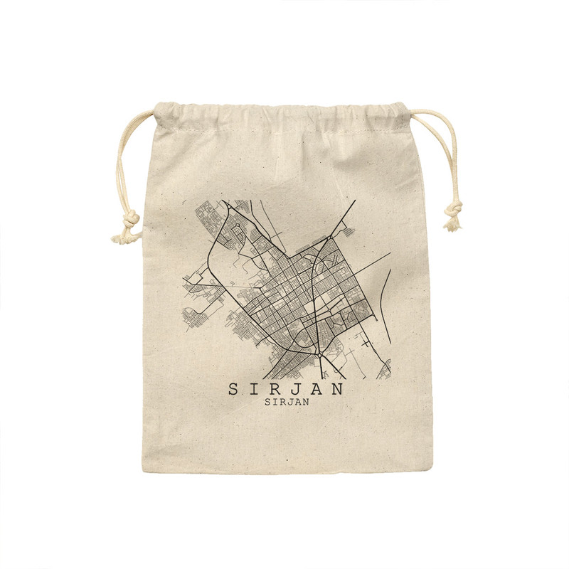 کیسه نان و سبزی ترمه طراحان ایده مدل نقشه شهر سیرجان کد map0520 - S سایز 19x19 سانتی متر