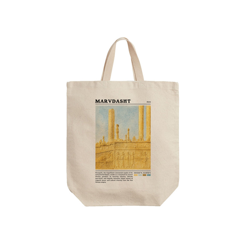 ساک خرید ترمه طراحان ایده مدل تخت جمشید مرودشت کد map0822 - S