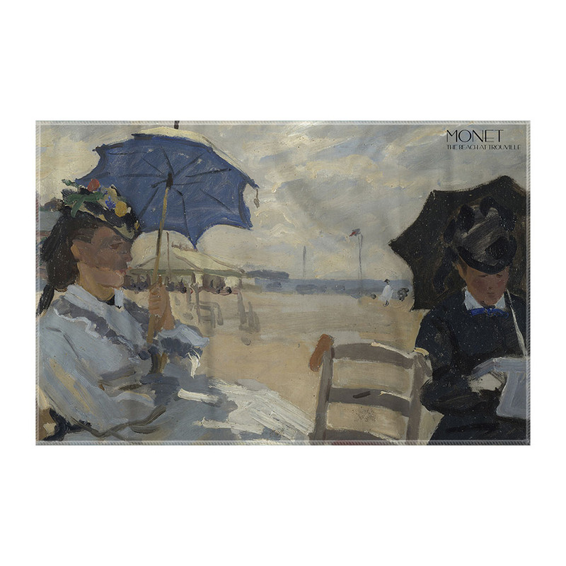 کاغذ کادو ترمه طراحان ایده مدل ساحل تروویل از مونه کد art0210 سایز 57x37 سانتی متر