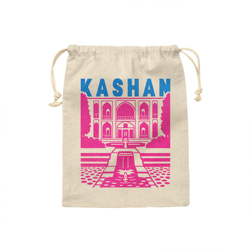 کیسه نان و سبزی ترمه طراحان ایده مدل باغ فین کاشان کد map0055 - S سایز 19x19 سانتی متر
