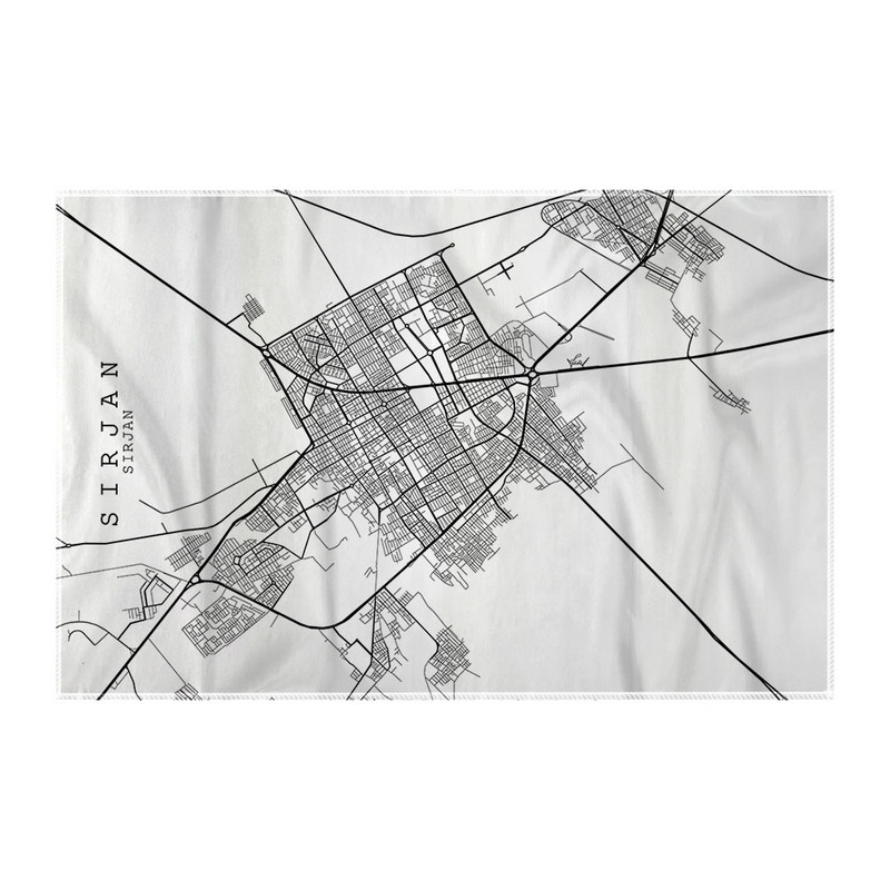 کاغذ کادو ترمه طراحان ایده مدل نقشه شهر سیرجان کد map0520 سایز 57x37 سانتی متر