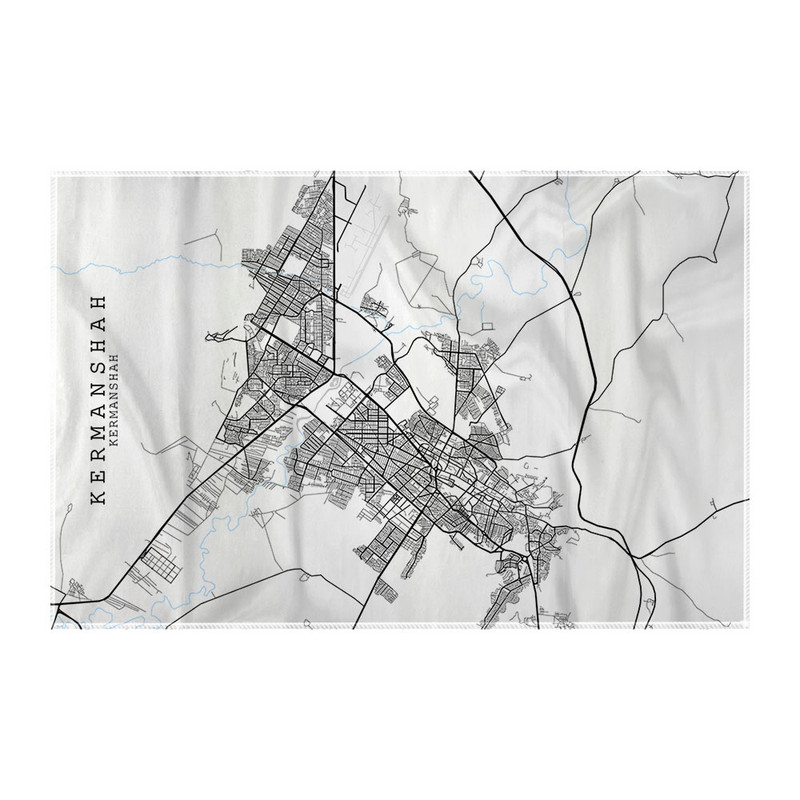 کاغذ کادو ترمه طراحان ایده مدل نقشه شهر کرمانشاه کد map0521 سایز 57x37 سانتی متر