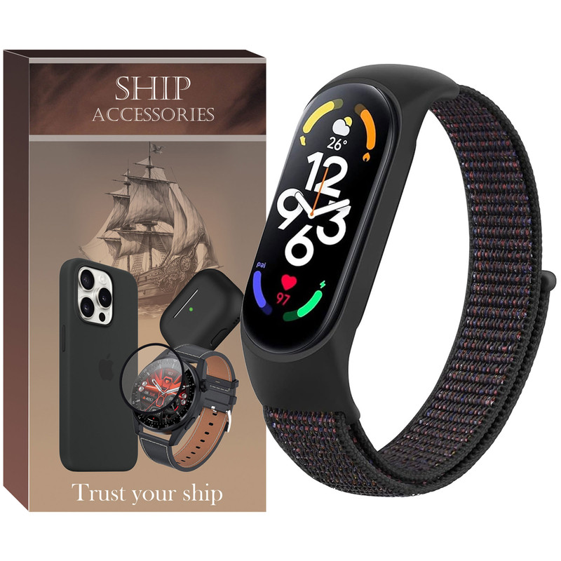 بند شیپ مدل Nylon SK SH مناسب برای ساعت هوشمند شیائومی Mi band 4/5/6