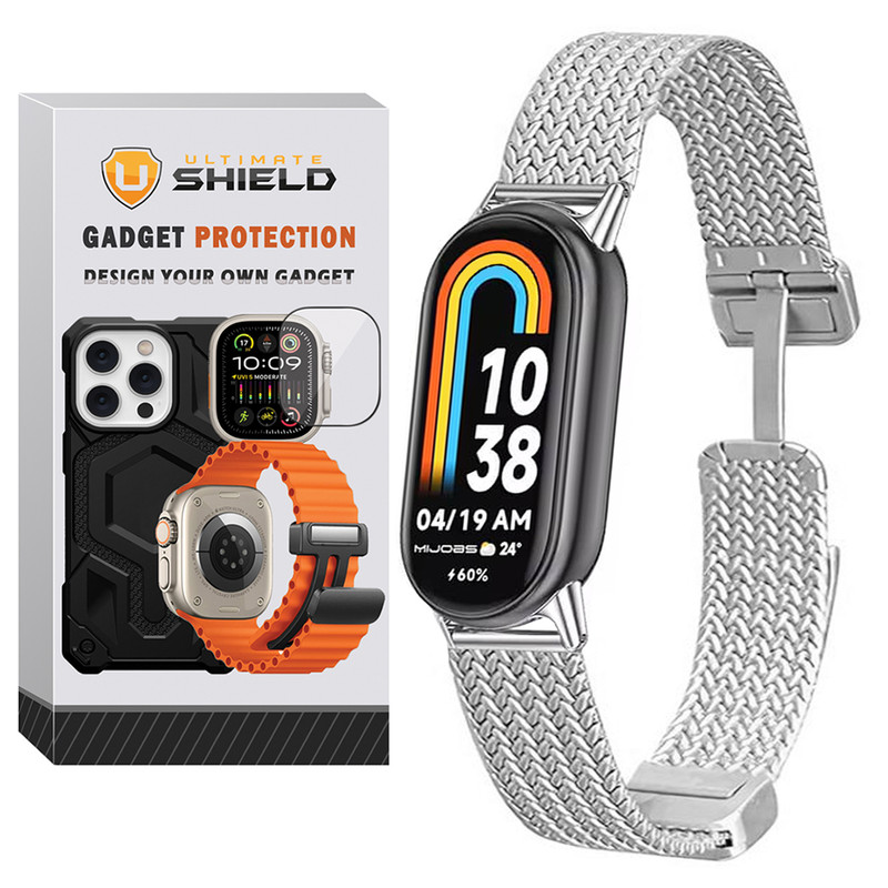 بند آلتیمیت شیلد مدل Braided MetalMag مناسب برای ساعت هوشمند شیائومی Mi Band 10 (12mm)