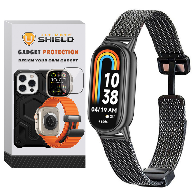 بند آلتیمیت شیلد مدل Braided MetalMag مناسب برای ساعت هوشمند شیائومی Mi Band 8/9/10 (12mm)