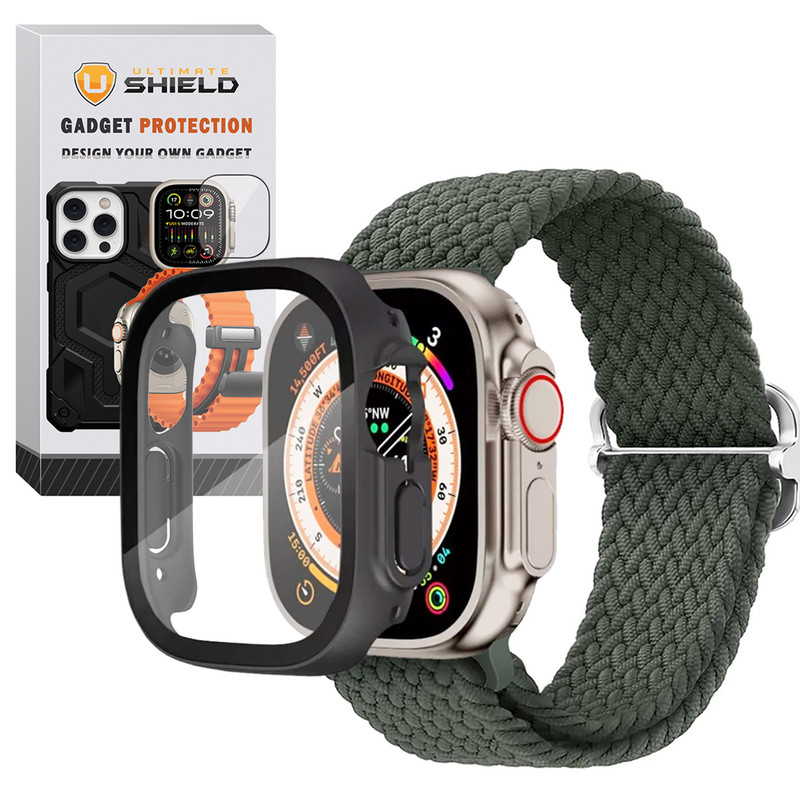 بند آلتیمیت شیلد مدل Braided GRD مناسب برای اپل واچ Ultra / Ultra 2 سایز 49mm به همراه کاور