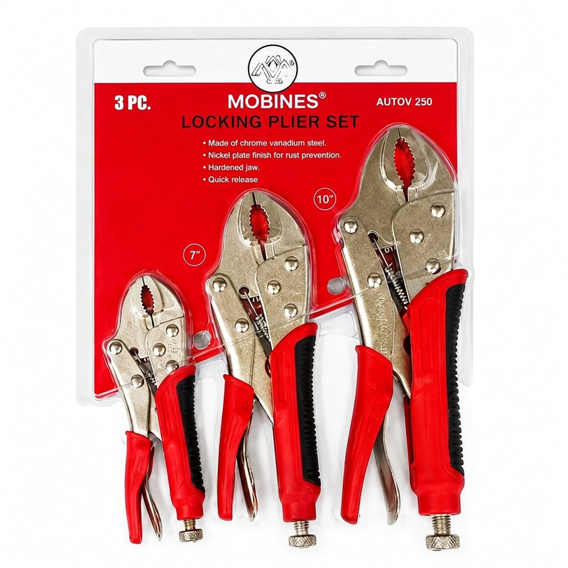 انبر قفلی موبینس مدل YP-3PCS مجموعه 3 عددی 