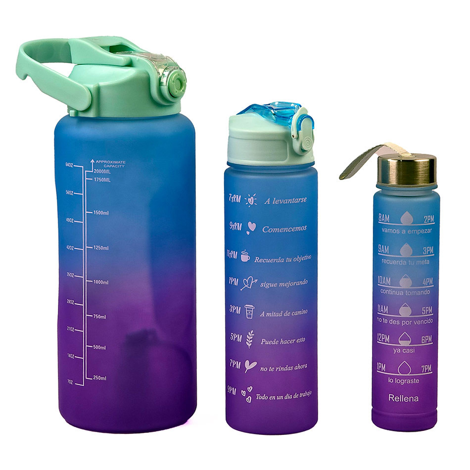 قمقمه سه قلو رنگ آبی یاسی