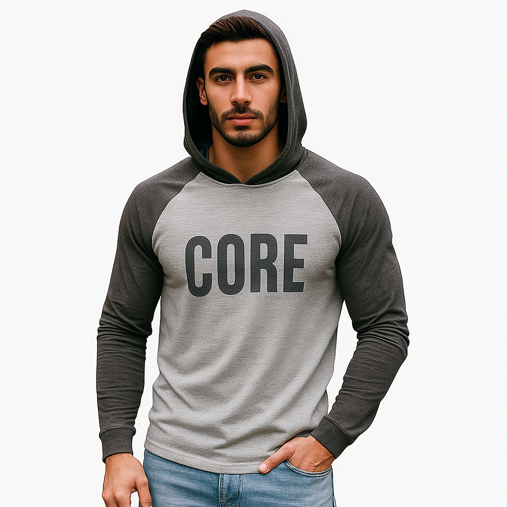 هودی مردانه طوسی مدل Z110