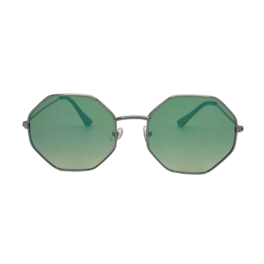 عینک آفتابی زنانه و مردانه مدل چند ضلعی عدسی جیوه‌ایuv400