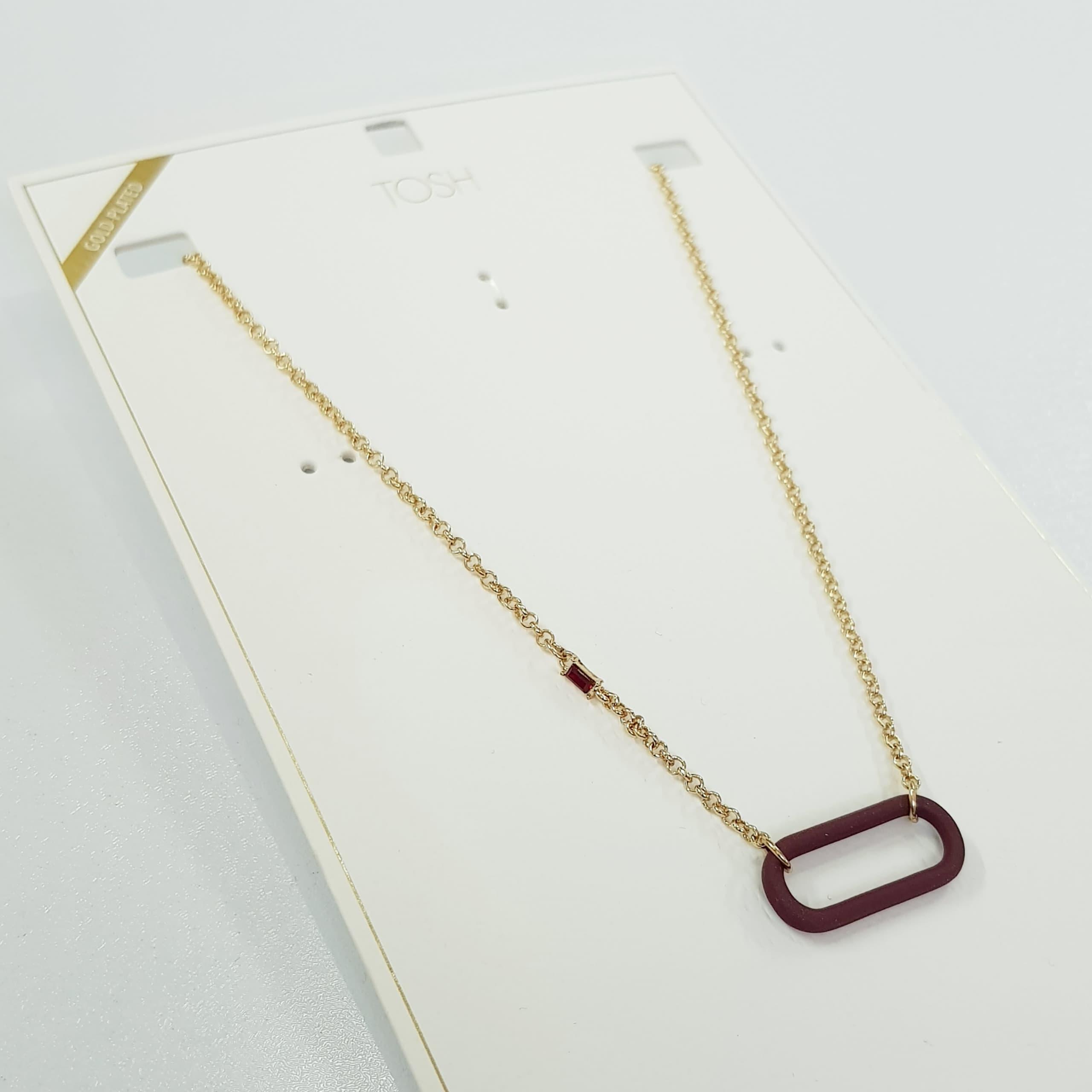 گردنبند آبکاری طلا آویز دار ، فوق العاده زیبا و ظریف از سری لیمیتد ادیشن Tosh