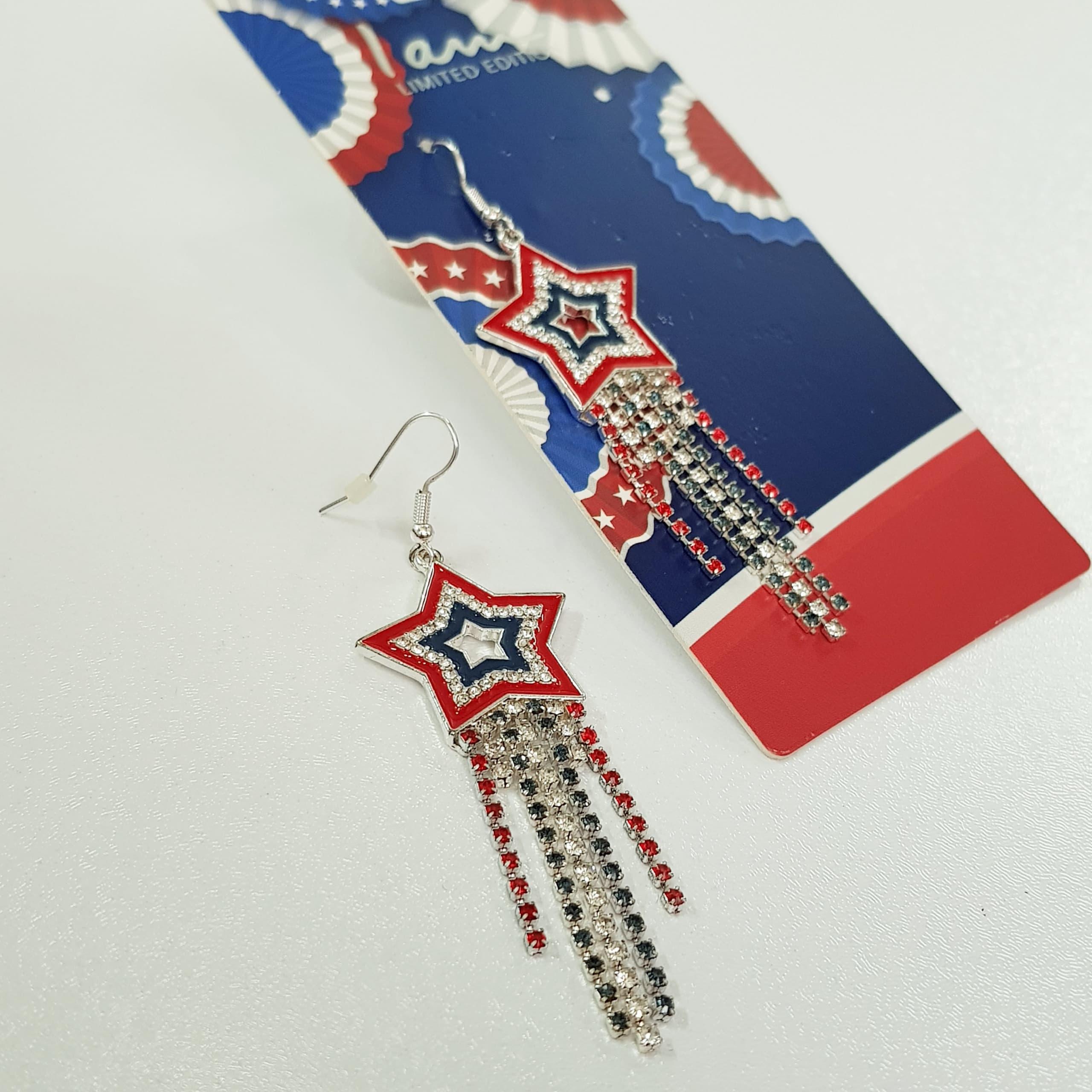 گوشواره ستاره فول نگین ، کیفیت فوق العاده عالی و بسیار زیبا