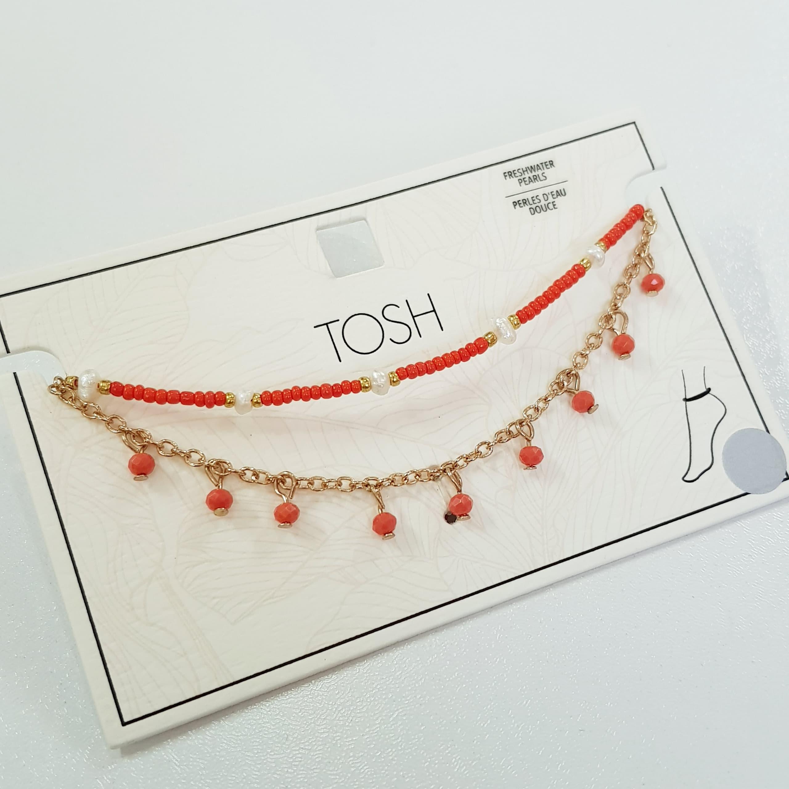 پک دو عددی پابند با مروارید - فری سایز - برند TOSH